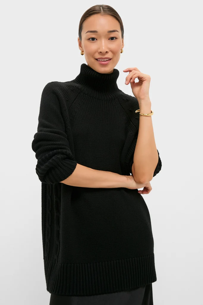 Black Louisa Turtleneck Sweater - Image 2