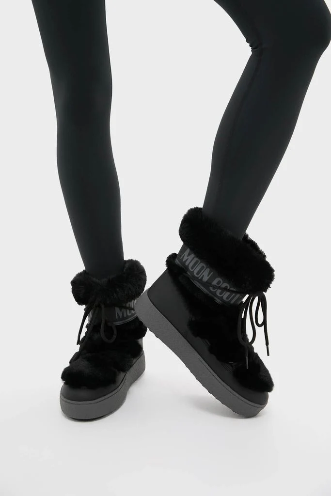 Black LTrack Faux Fur Boots - Image 2