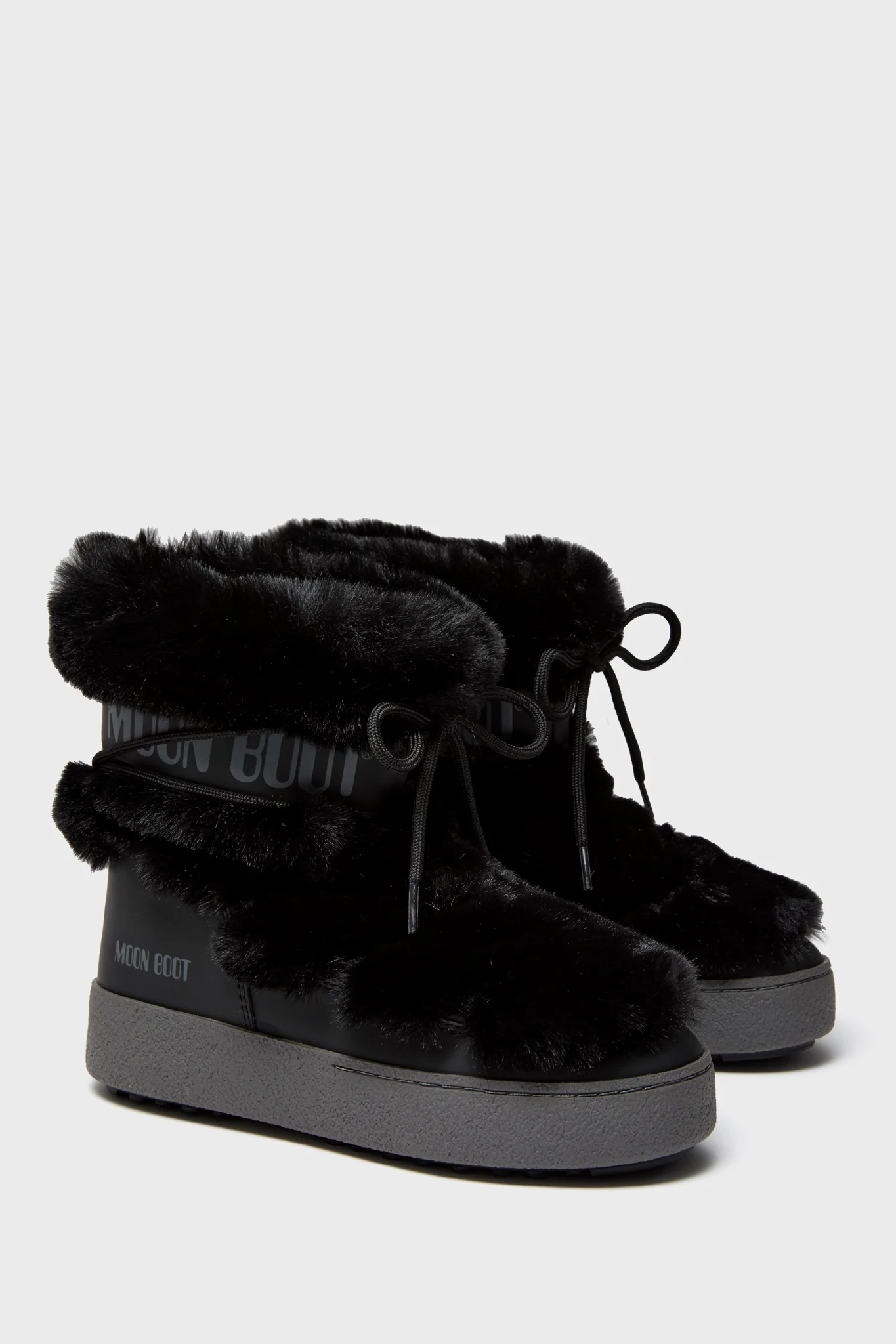 Black LTrack Faux Fur Boots - Image 5
