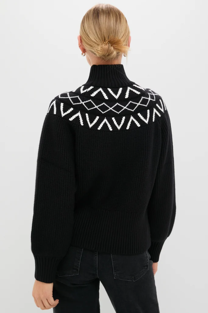 Black Marcie Fairisle Yoke Knit - Image 4