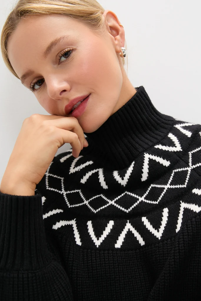 Black Marcie Fairisle Yoke Knit - Image 5