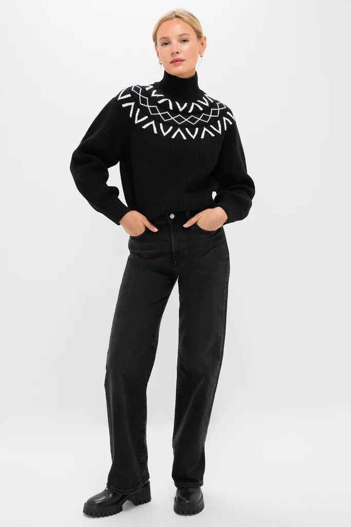 Black Marcie Fairisle Yoke Knit - Image 6