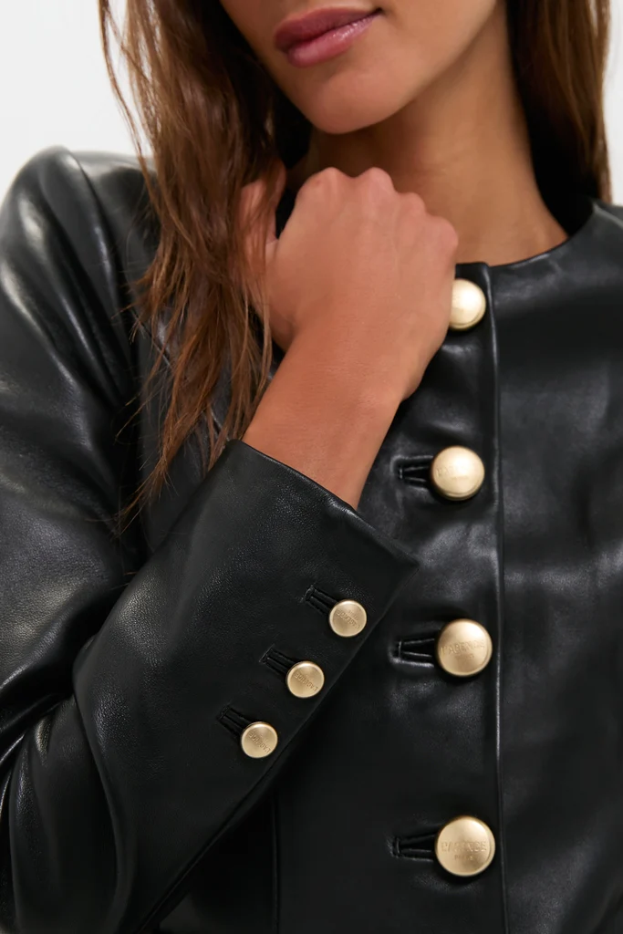 Black Mariella Collarless Blazer - Image 5