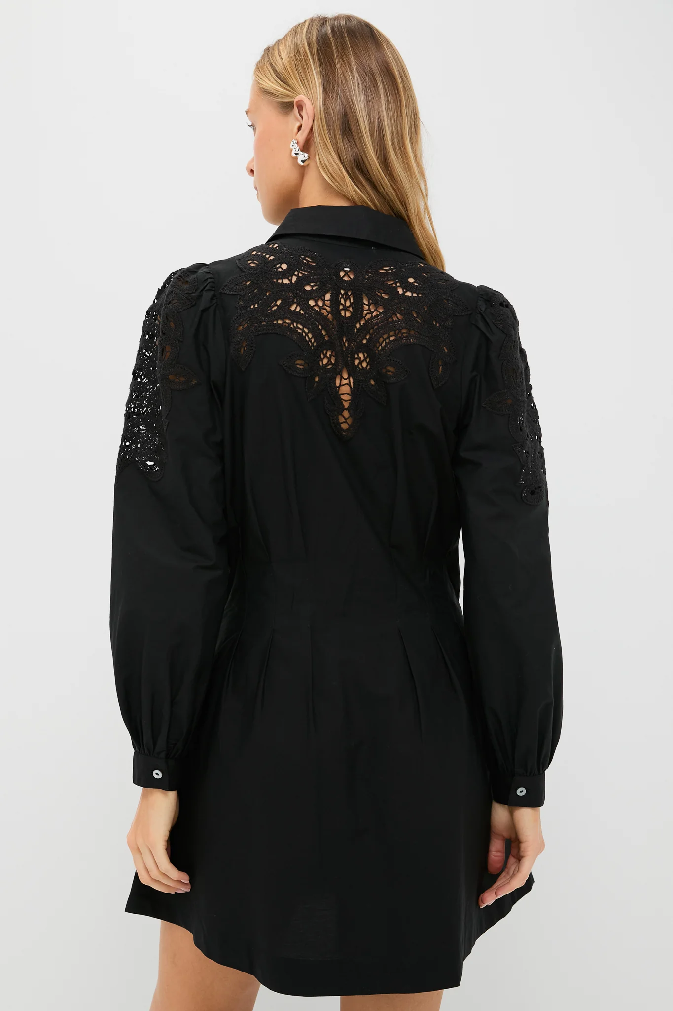 Black Marta Long Sleeve Mini Dress - Image 4