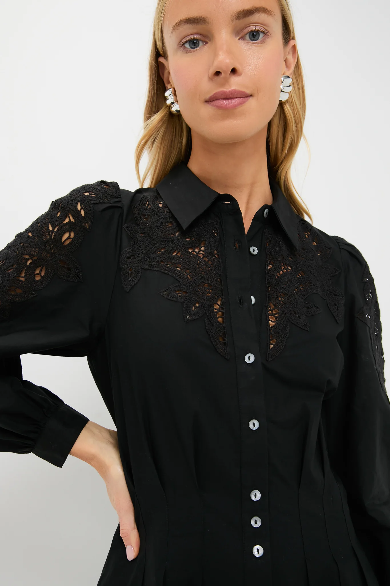 Black Marta Long Sleeve Mini Dress - Image 5