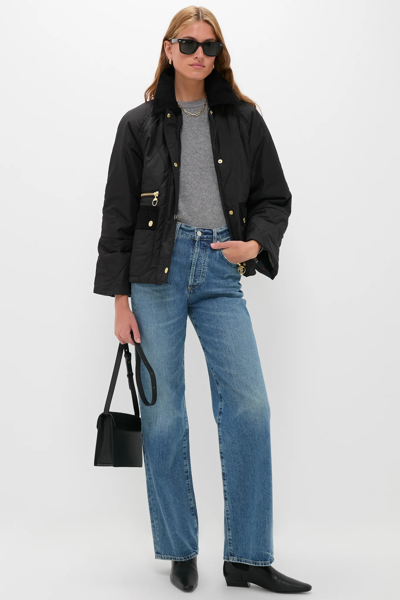 Black Martha Quilted Jacket - Image 2