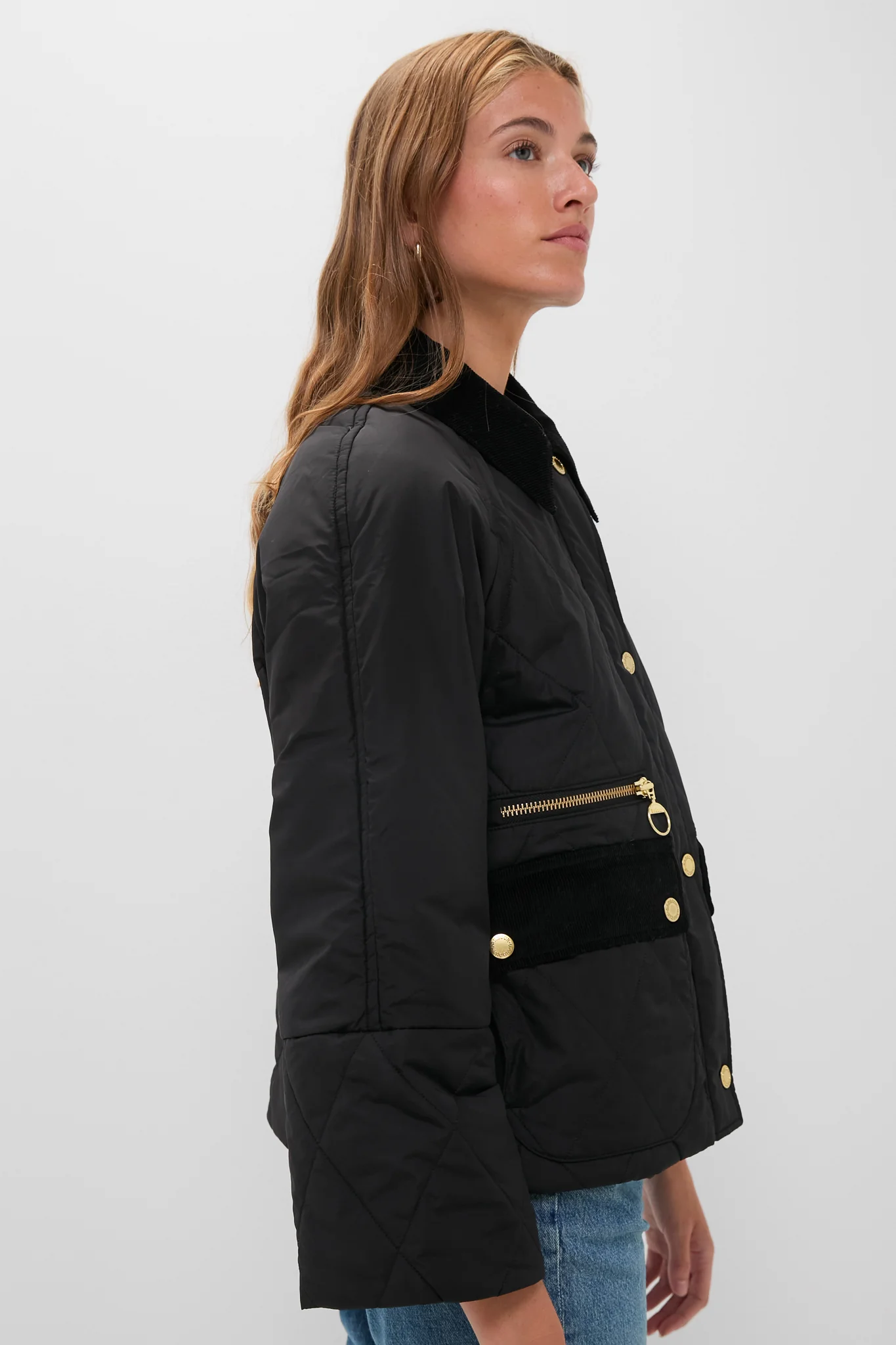 Black Martha Quilted Jacket - Image 3