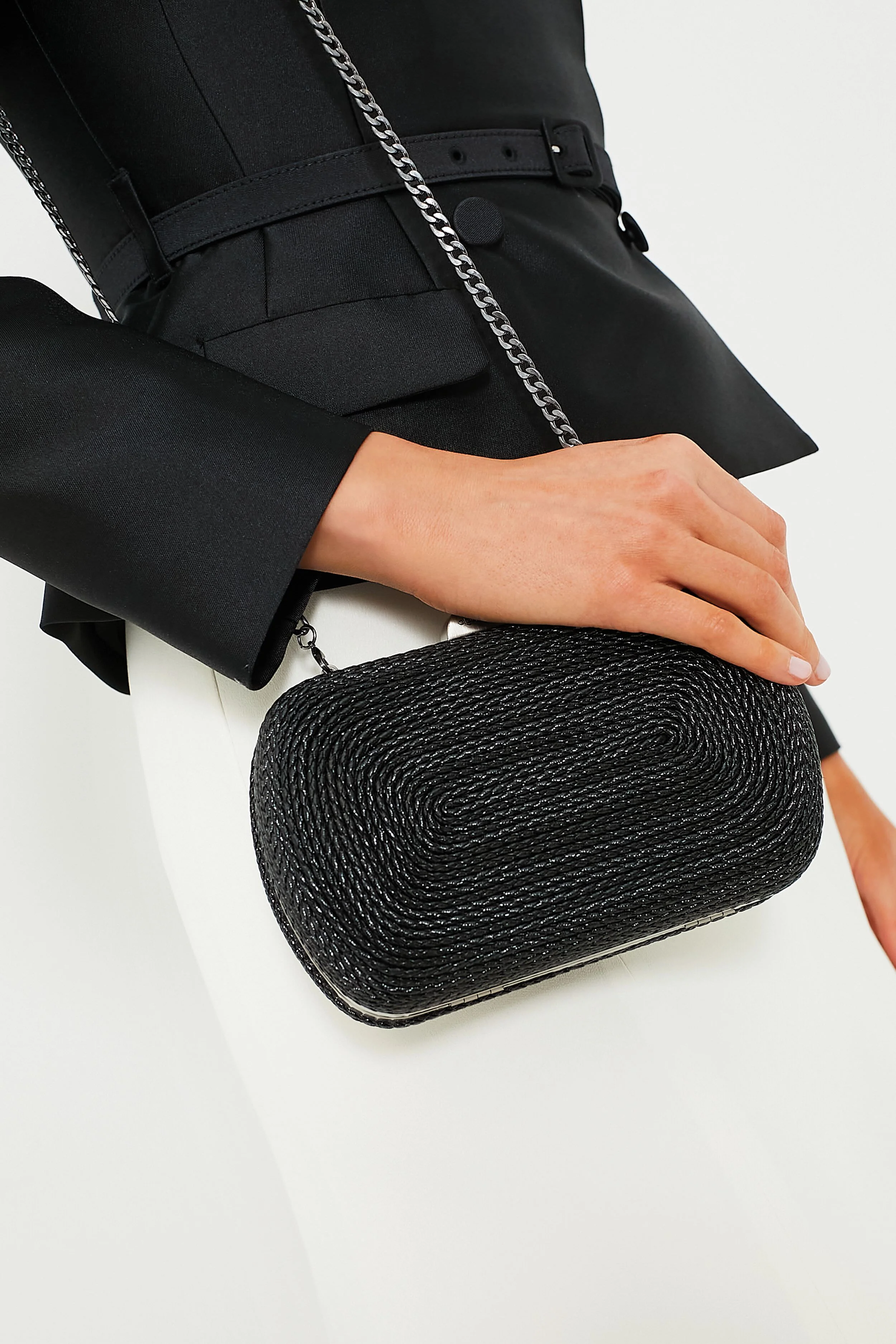 Black Martina Coiled Rope Clutch - Image 3
