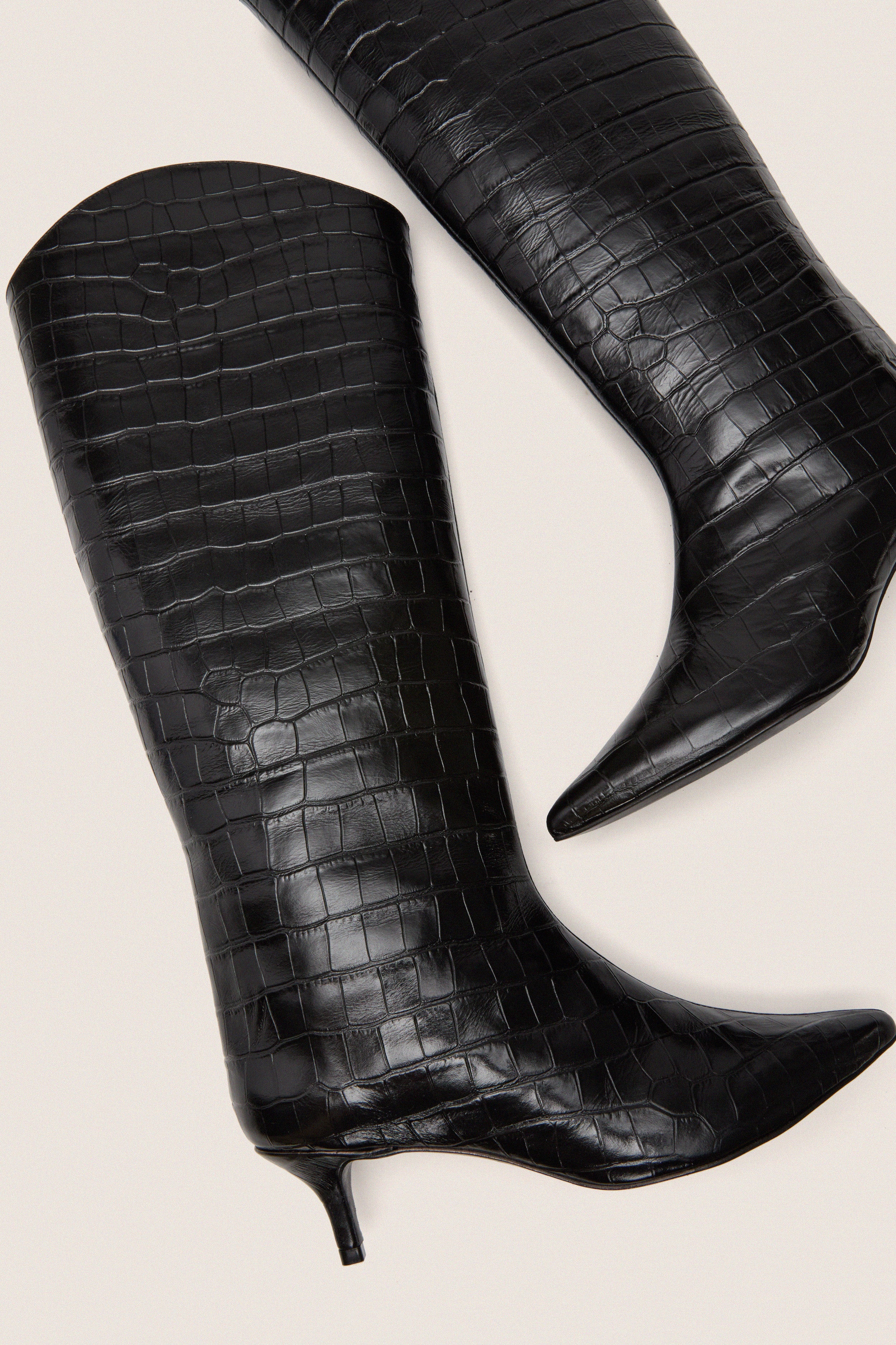 Black Maryana Up Mid Boots - Image 3