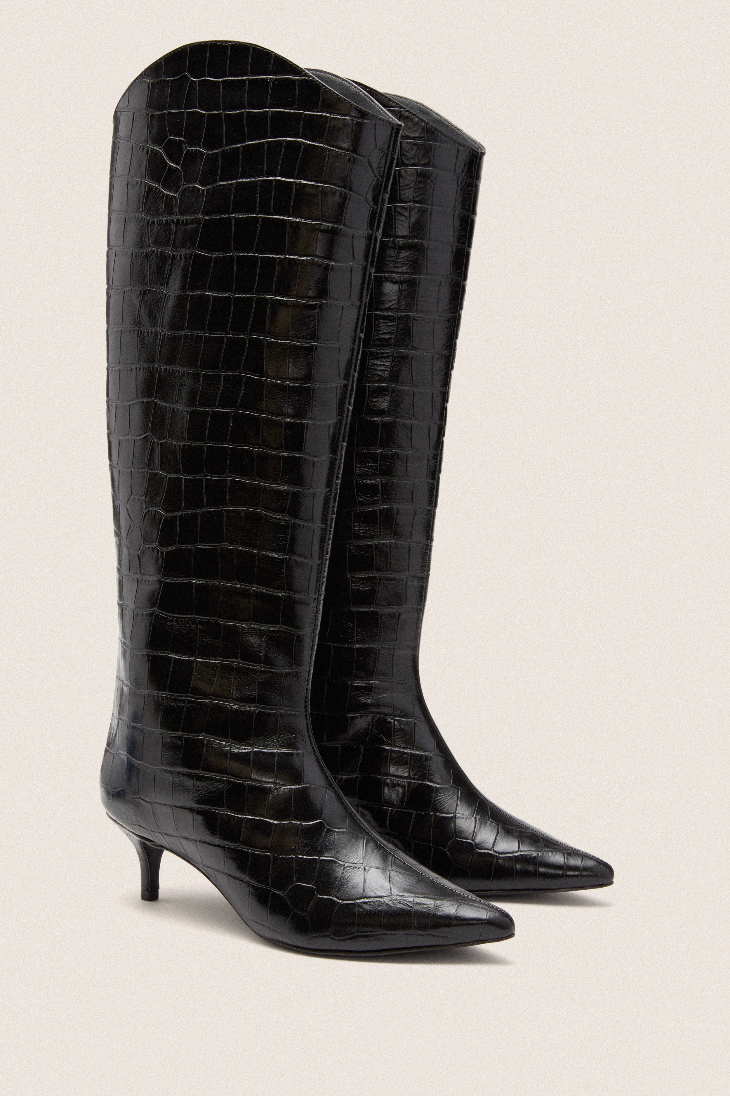 Black Maryana Up Mid Boots - Image 5