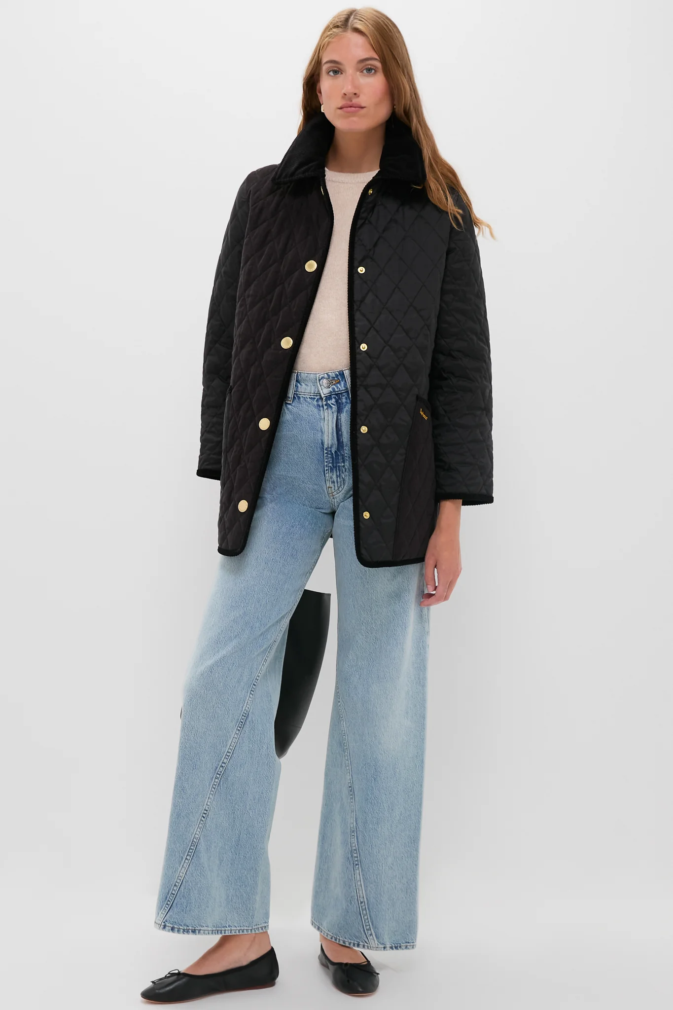 Black Meryl Quilted Jacket - Image 2