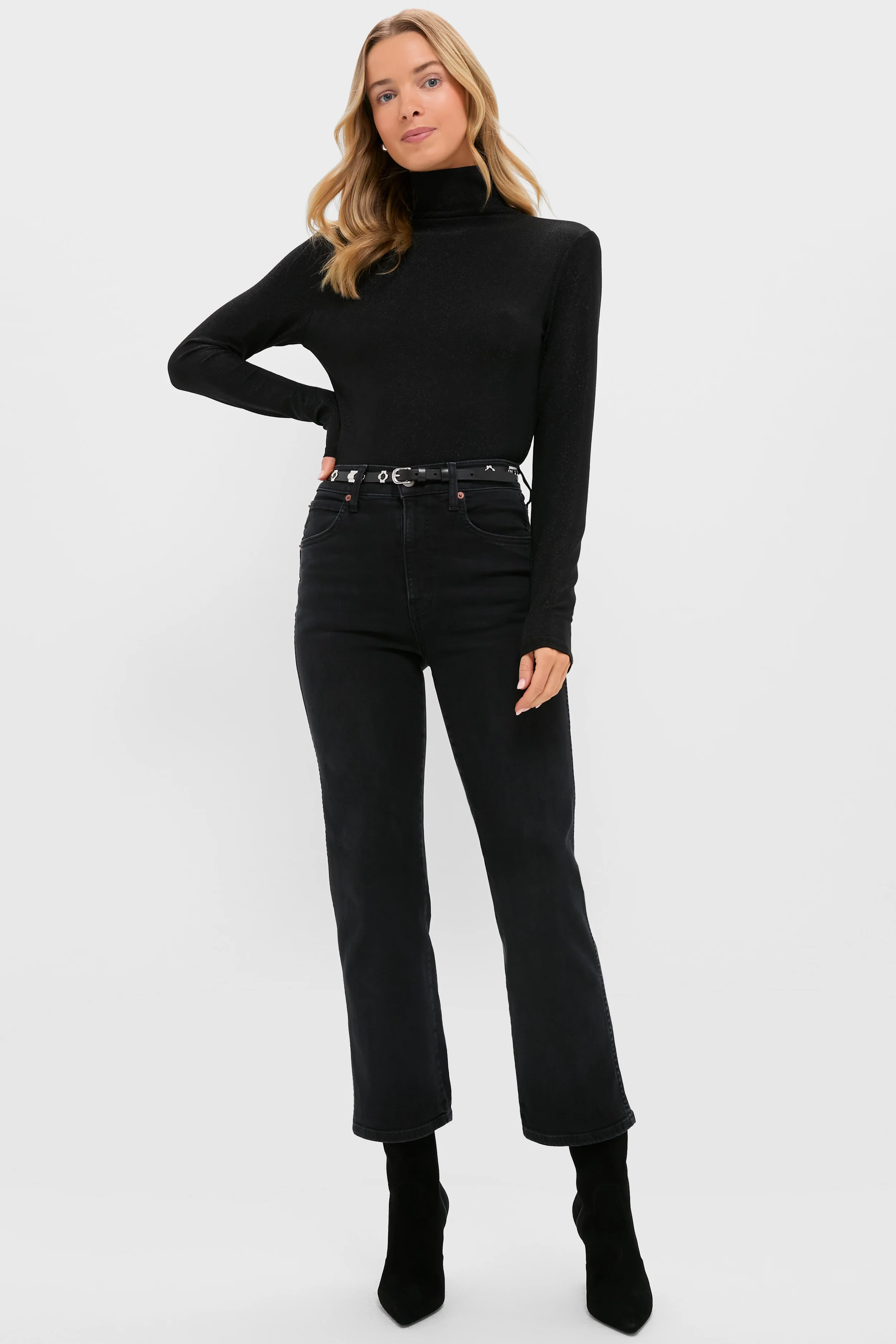 Black Metallic Ellory Turtleneck - Image 6