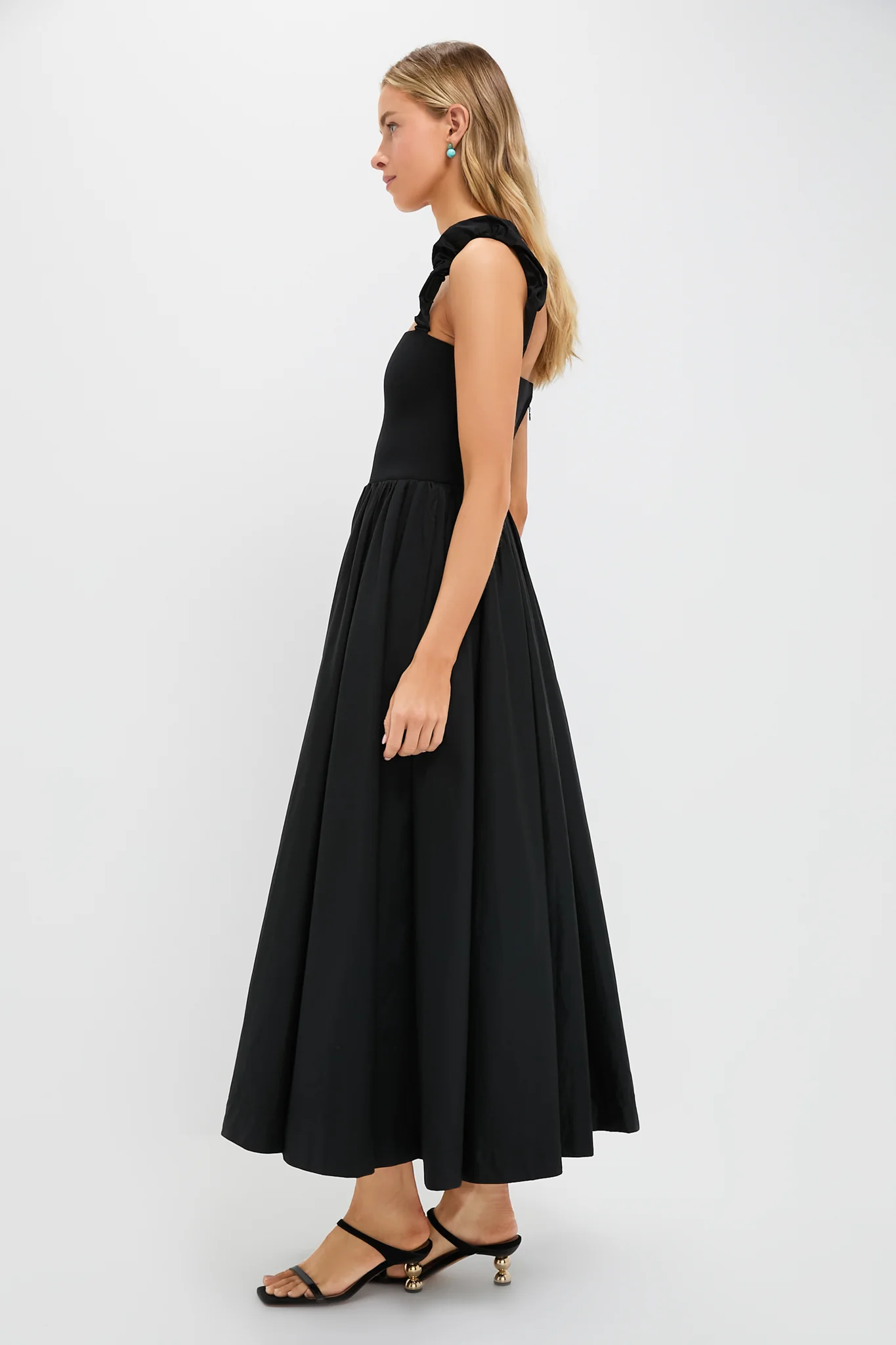 Black Mixed Media Adela Gown - Image 3