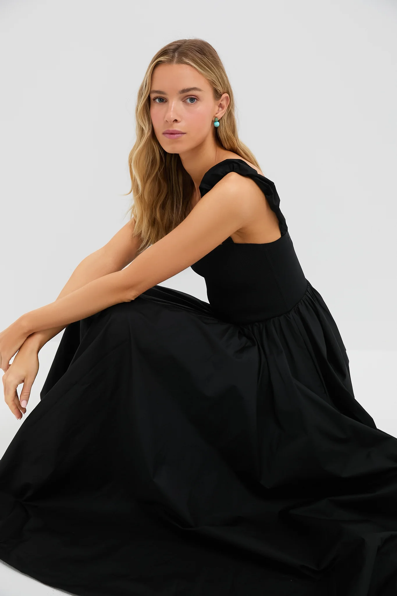 Black Mixed Media Adela Gown - Image 6