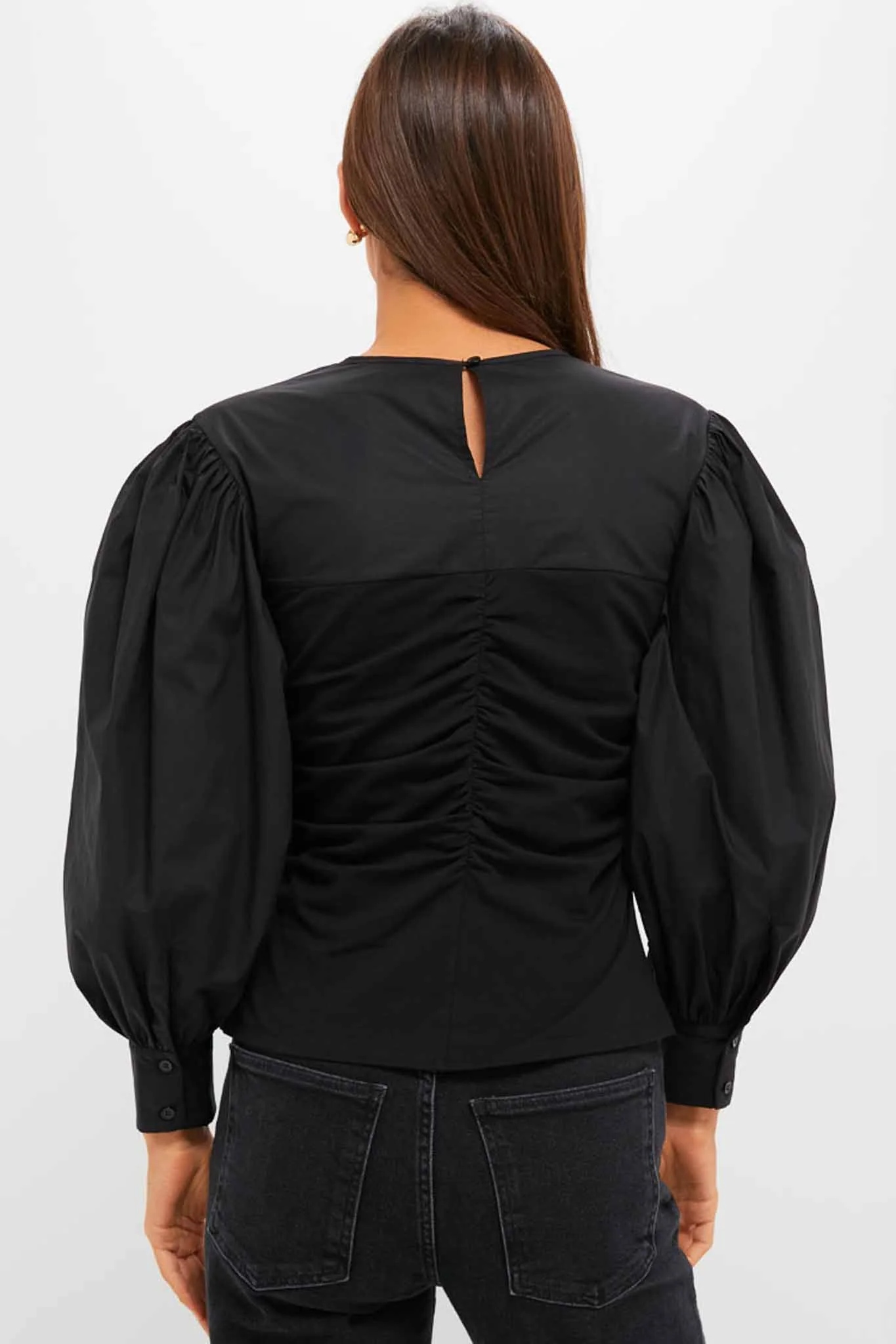 Black Mixed-Media Anita Blouse - Image 4