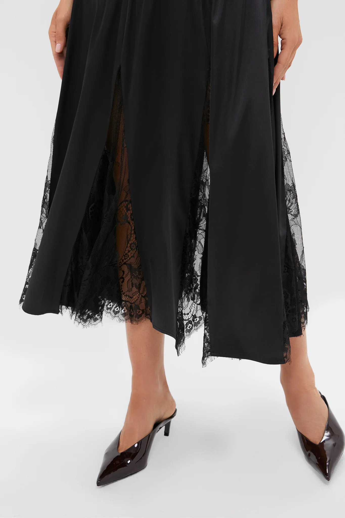 Black Mixed-Media Coco Maxi Dress - Image 2