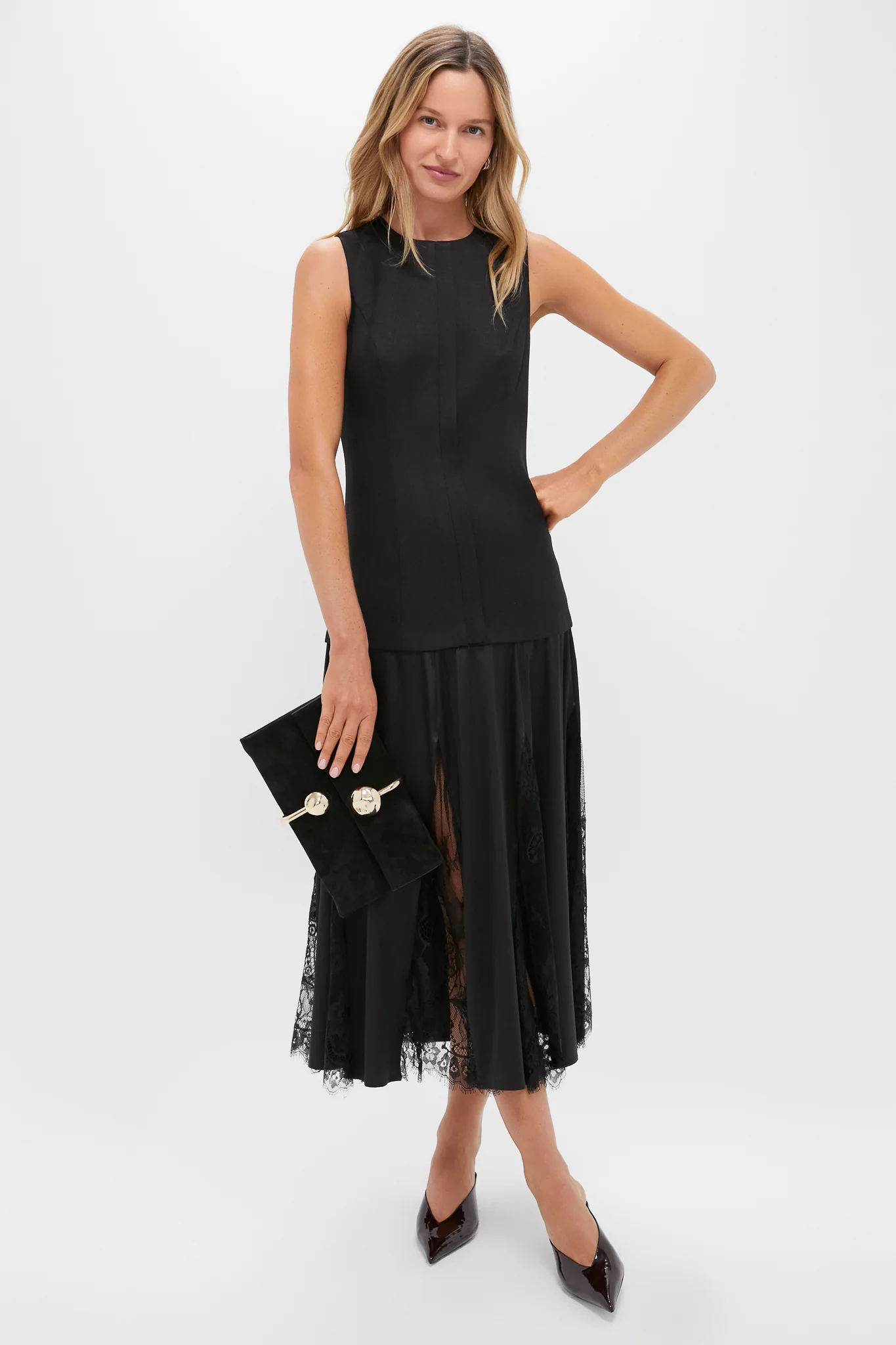 Black Mixed-Media Coco Maxi Dress - Image 3