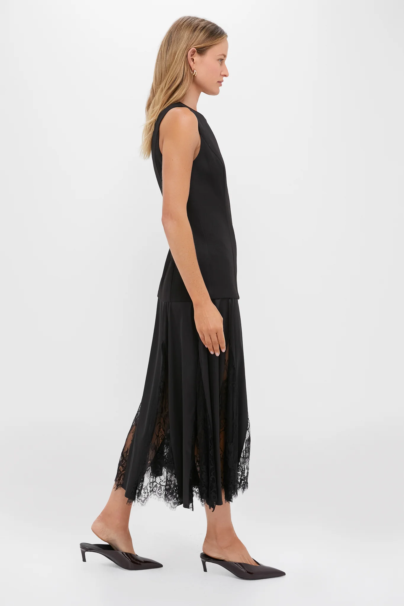 Black Mixed-Media Coco Maxi Dress - Image 4