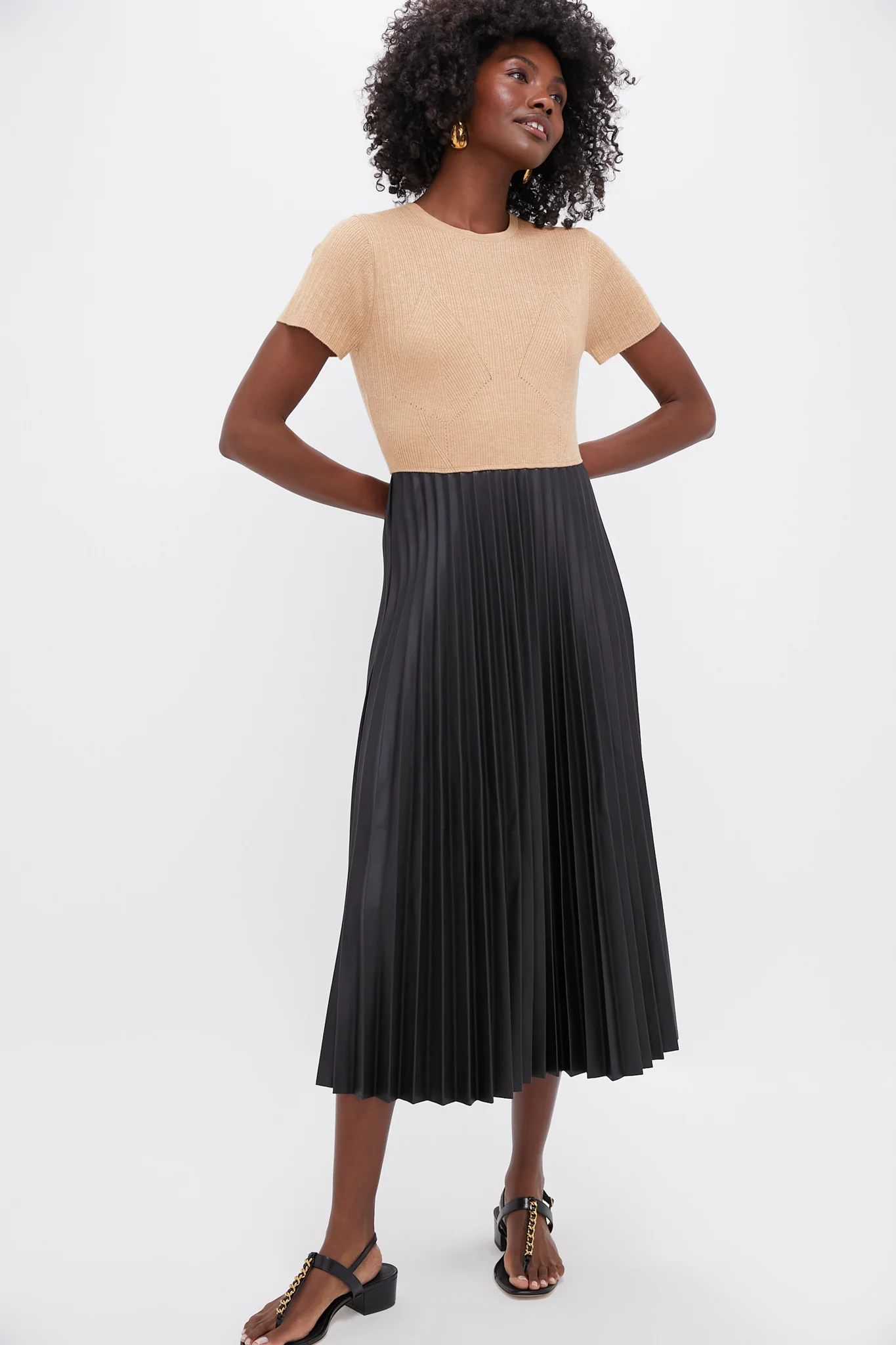 Black Mixed Media Tiffany Dress