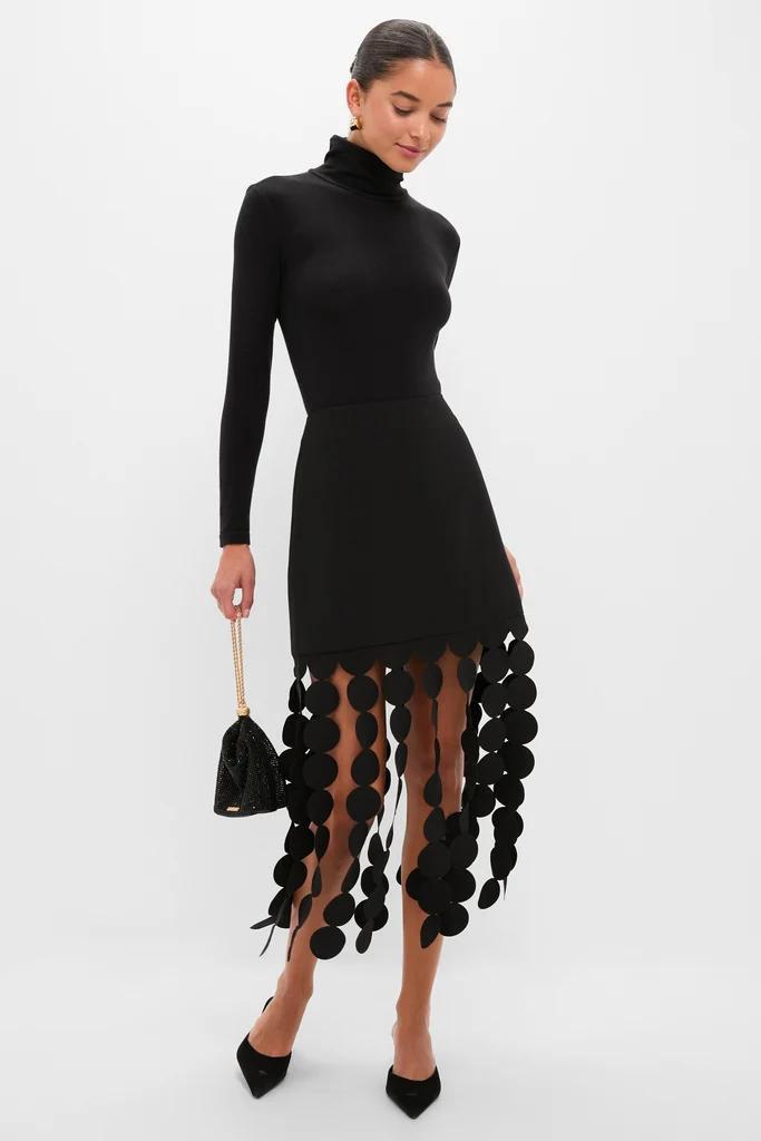 Black Multi Circle Mercedes Maxi Skirt - Image 2