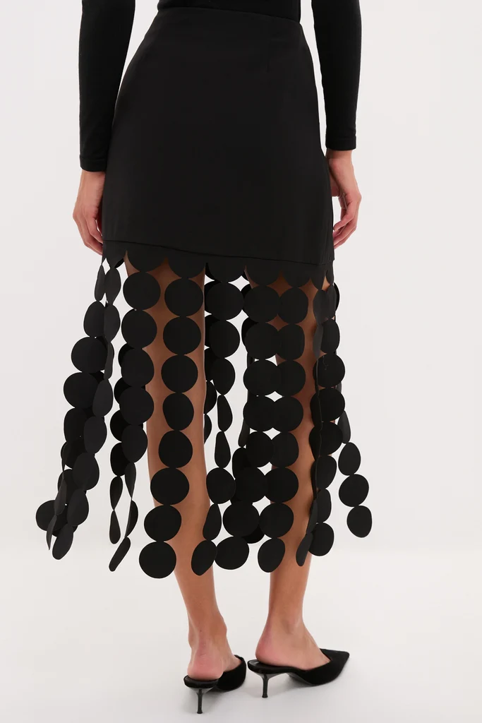 Black Multi Circle Mercedes Maxi Skirt - Image 4