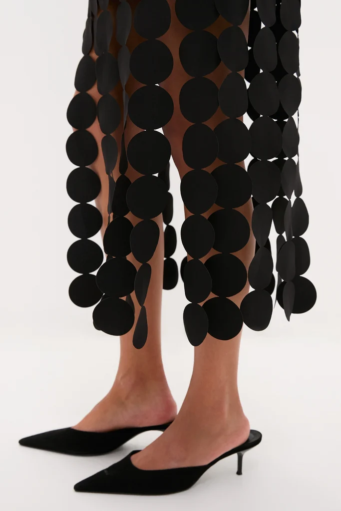 Black Multi Circle Mercedes Maxi Skirt - Image 5