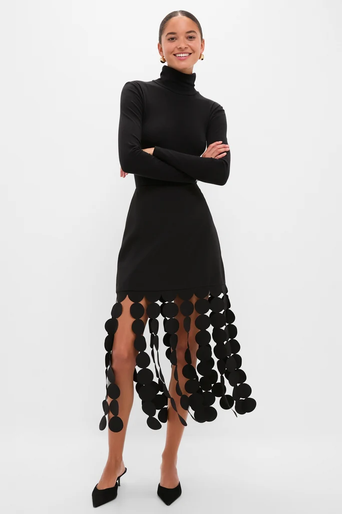 Black Multi Circle Mercedes Maxi Skirt - Image 6