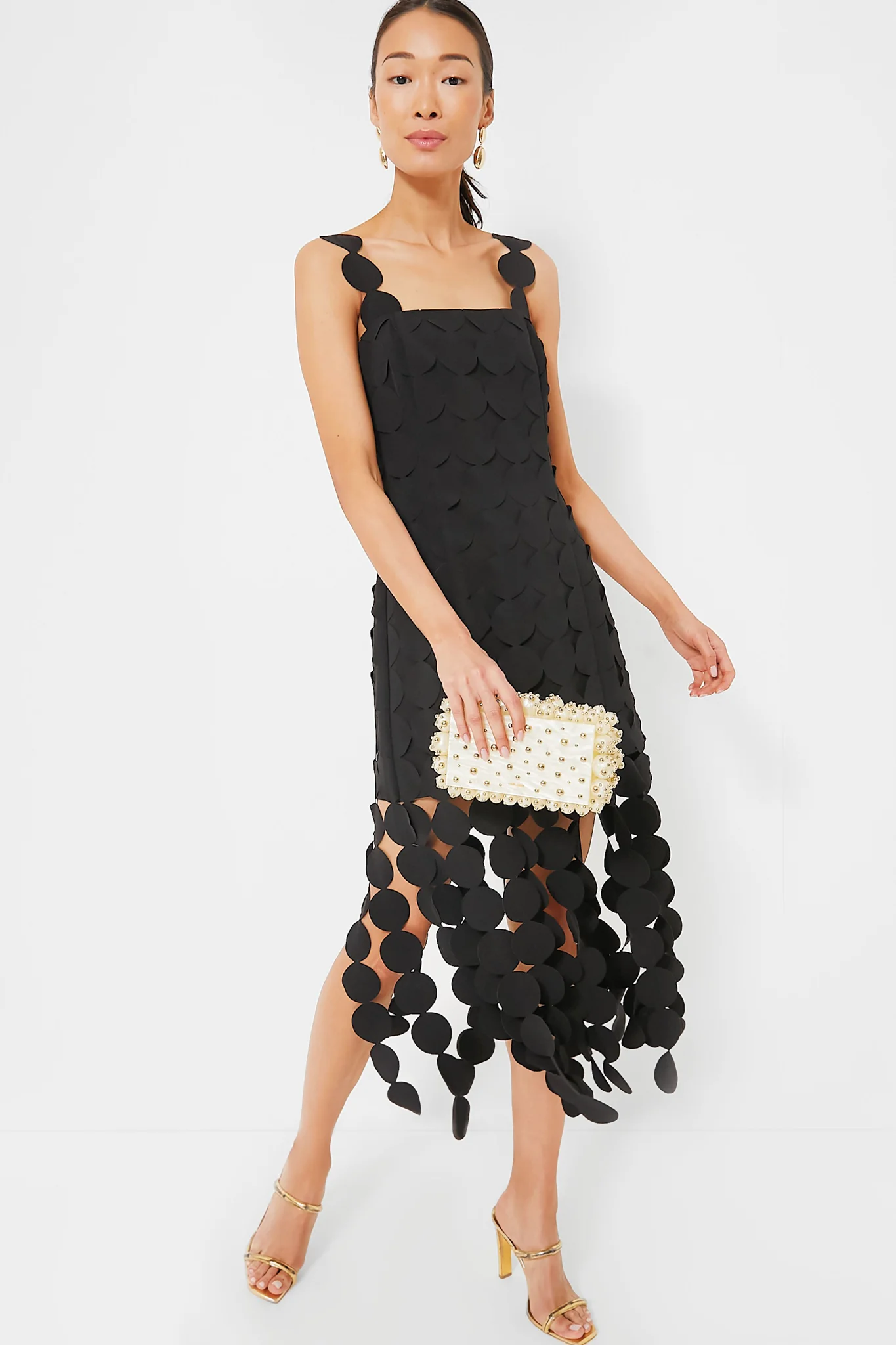 Black Multi Circle Mercedes Midi Dress - Image 2