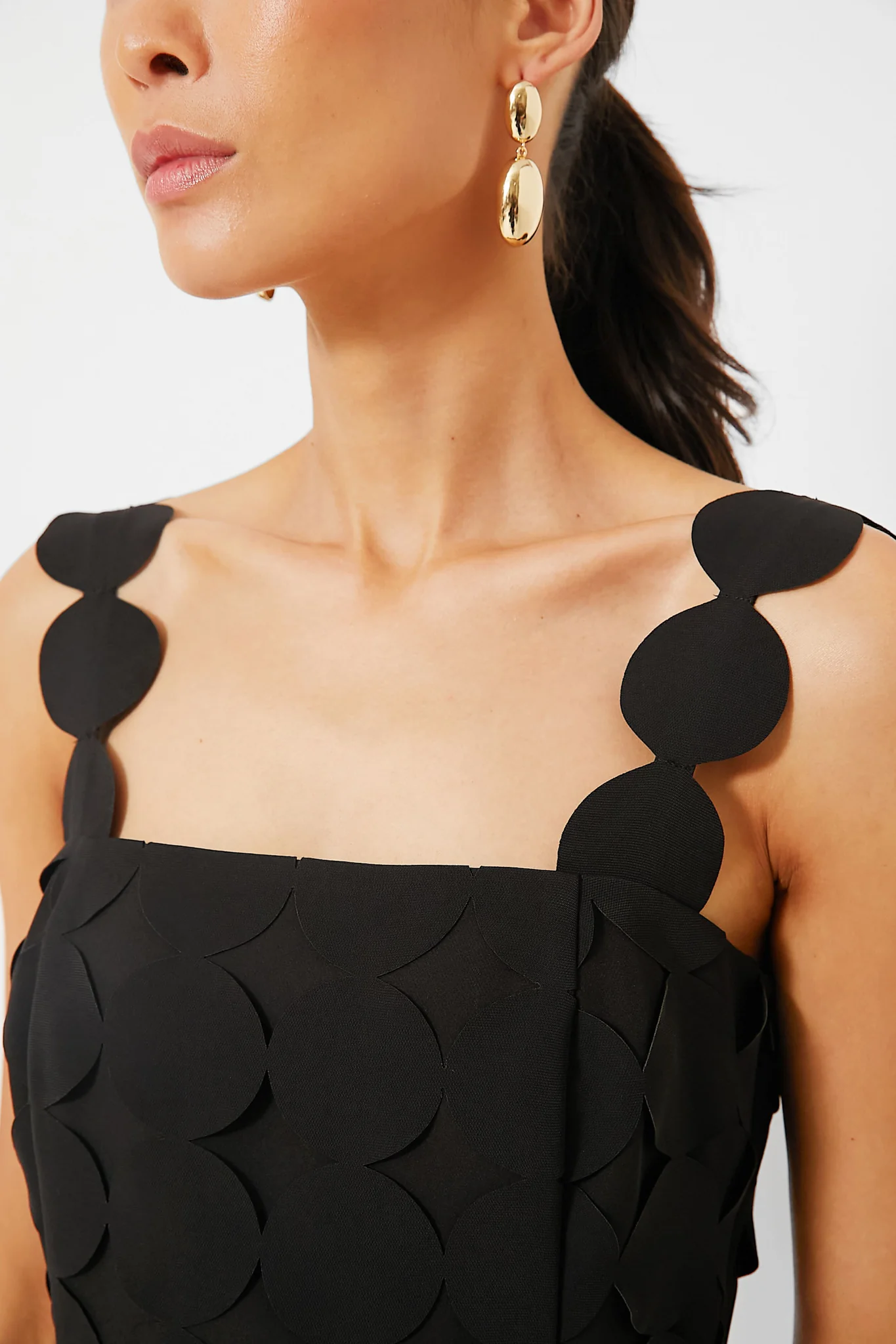 Black Multi Circle Mercedes Midi Dress - Image 6