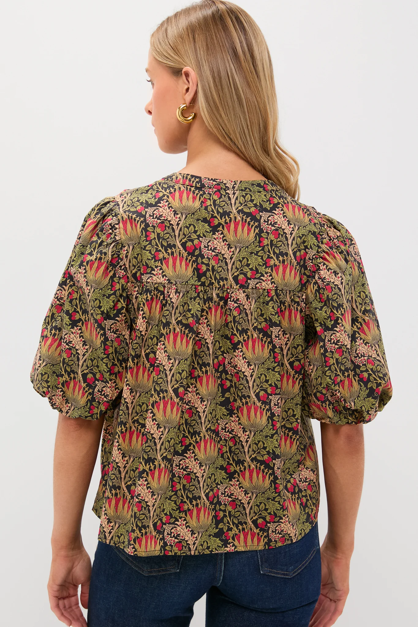Black Multi Floral Frida Blouse - Image 4