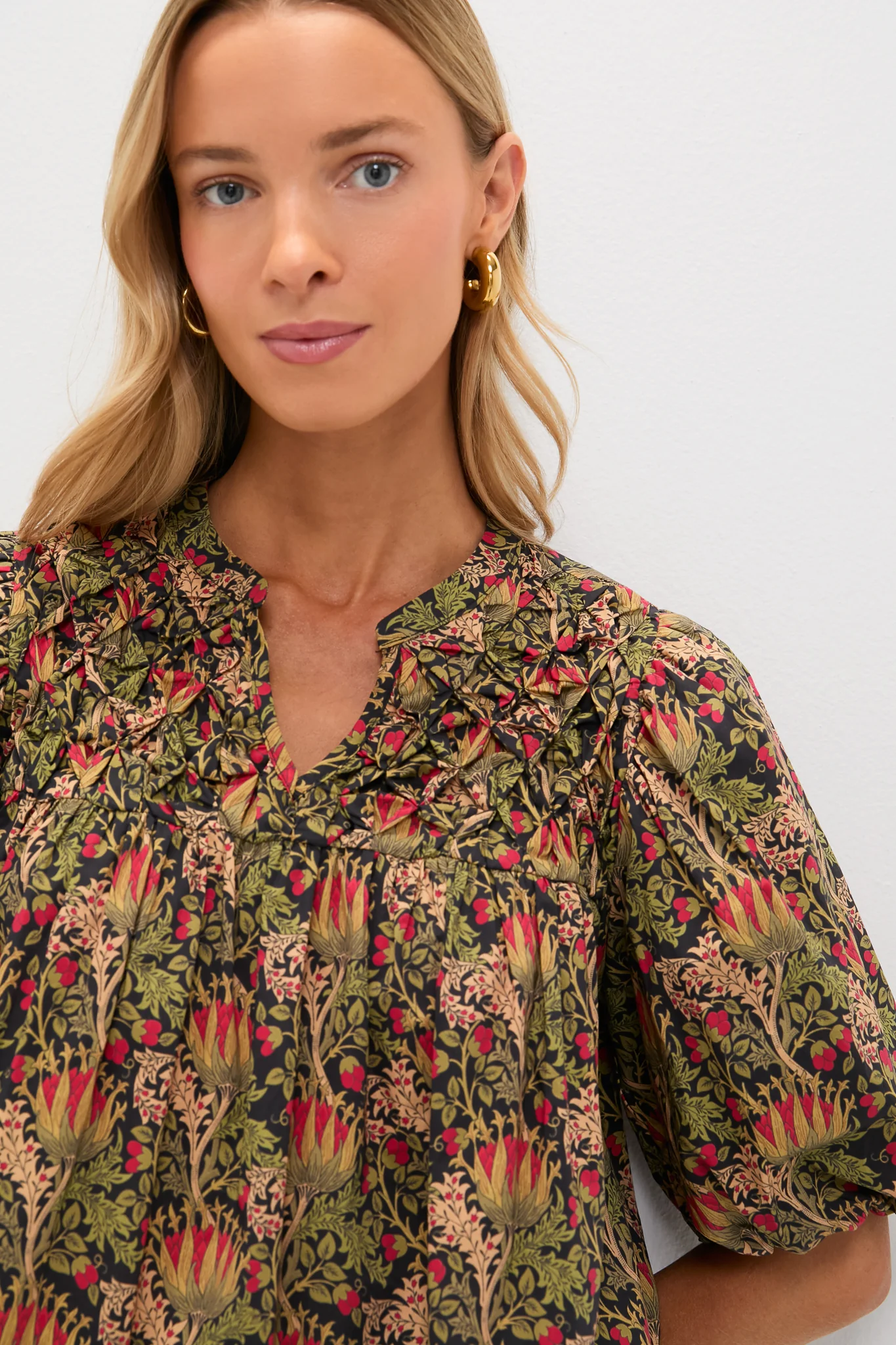 Black Multi Floral Frida Blouse - Image 5