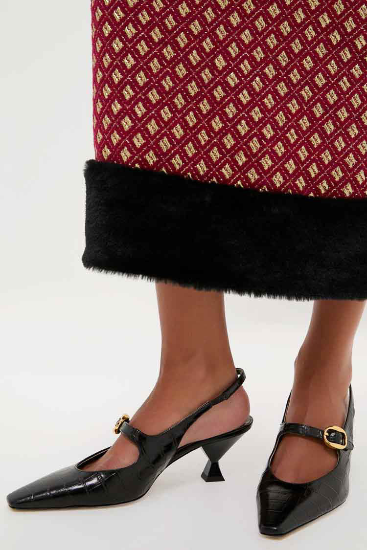 Black Natalia Sling Back Heels - Image 2