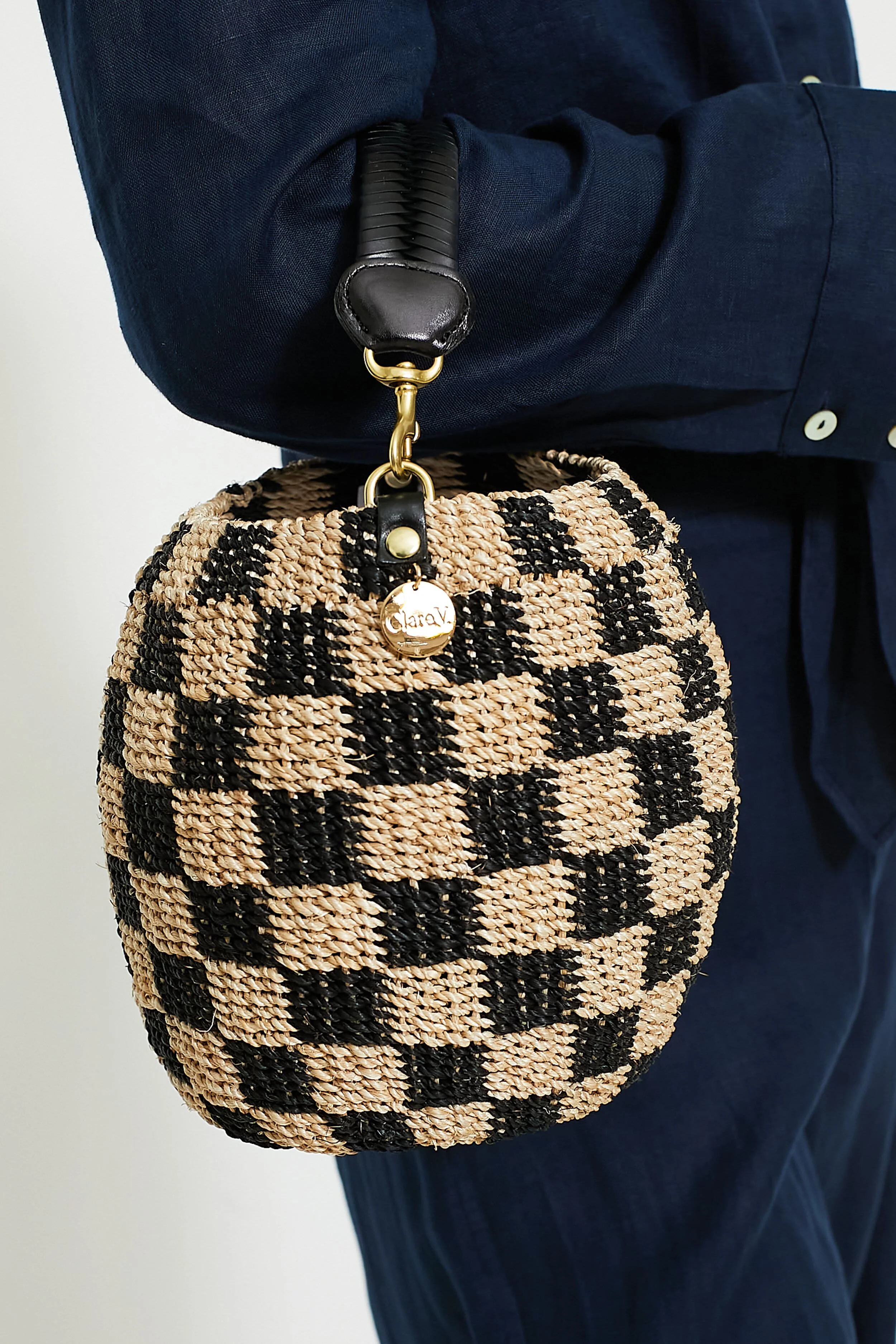 Black & Natural Checker Pot de Miel - Image 3