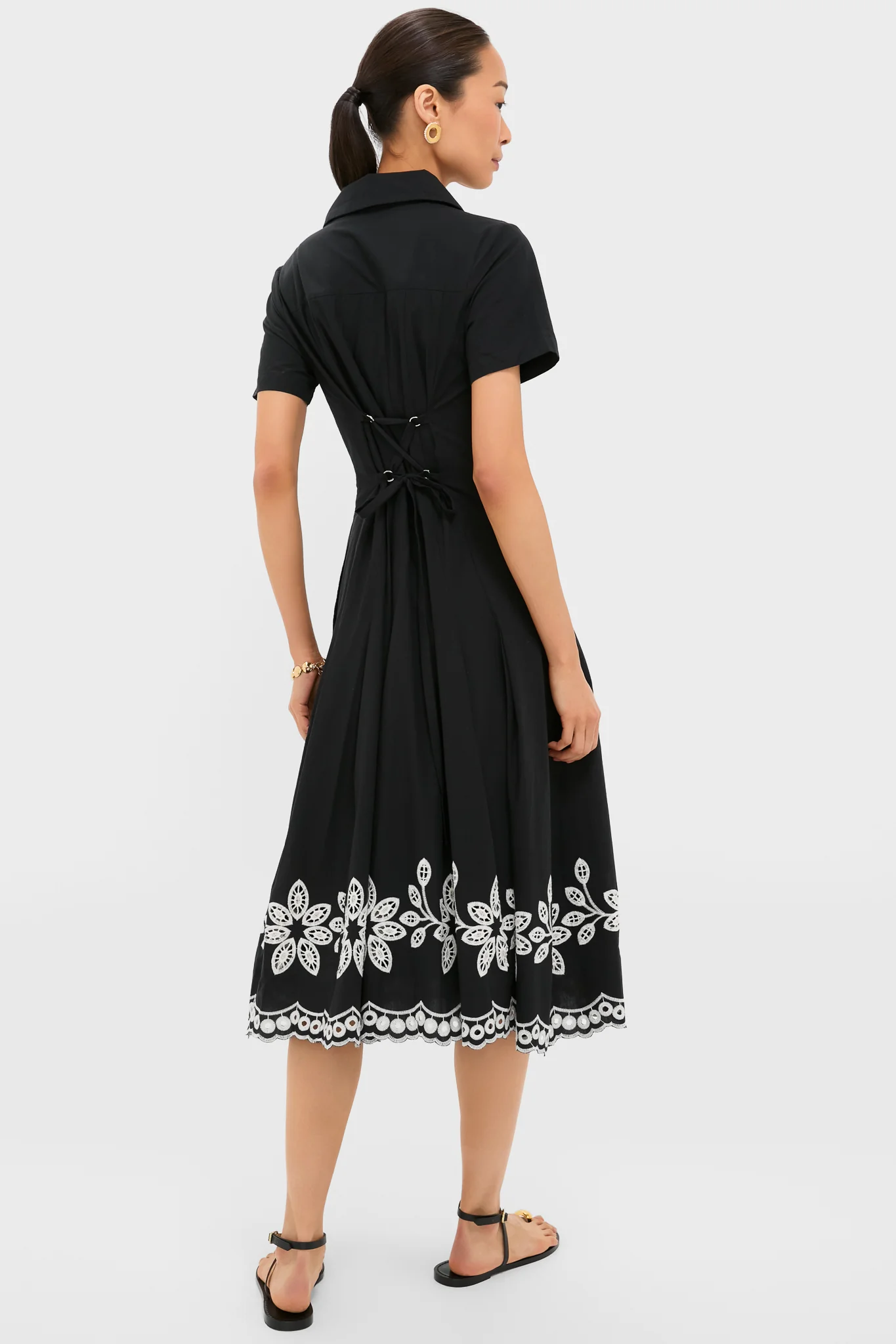 Black Natural Isidora Midi Shirt Dress - Image 4