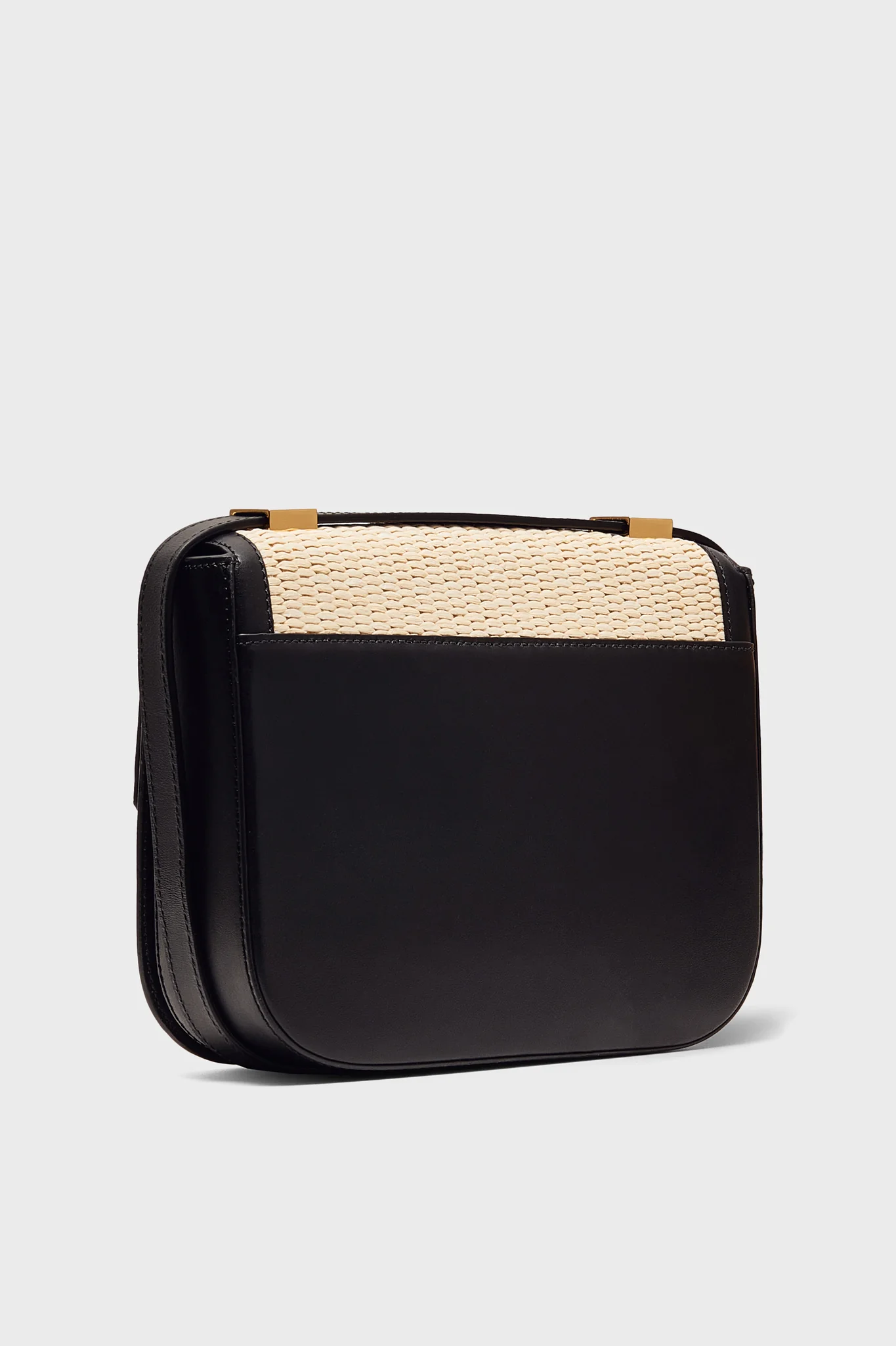 Black Natural Raffia Vancouver Bag - Image 4