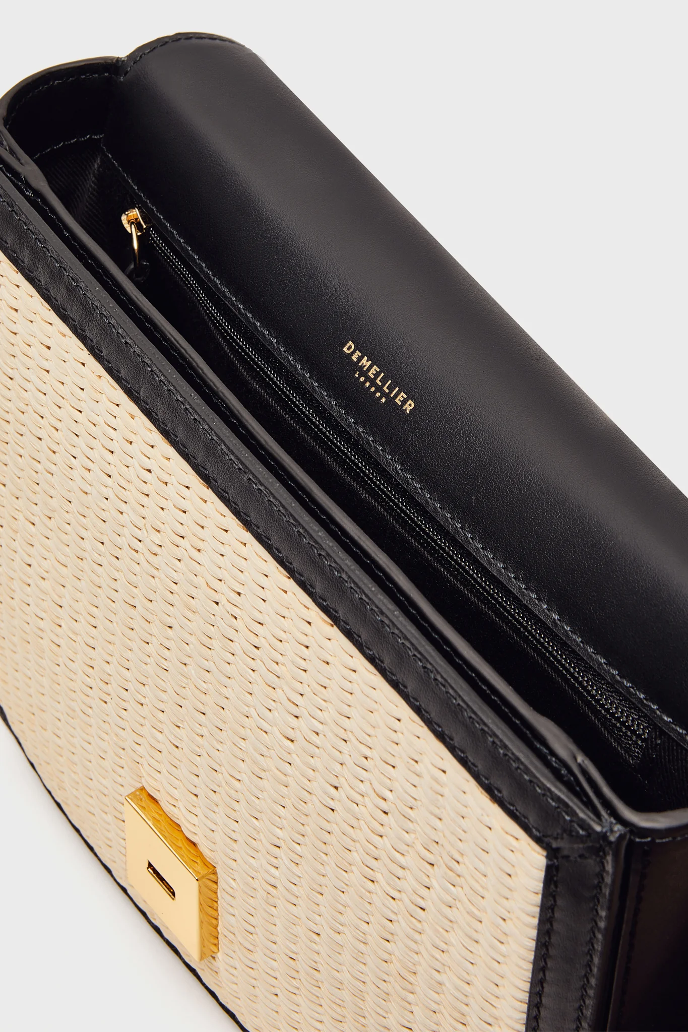 Black Natural Raffia Vancouver Bag - Image 5