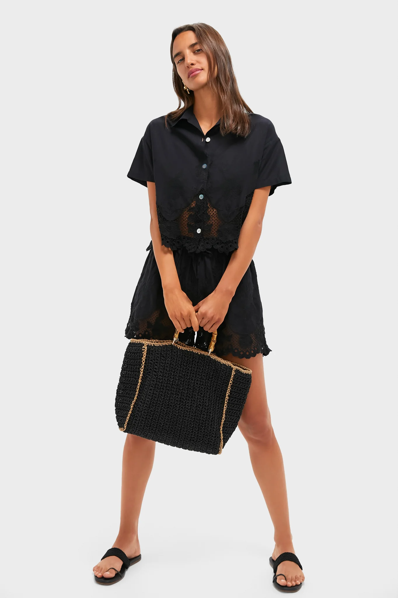 Black Natural Zarina Satchel - Image 3