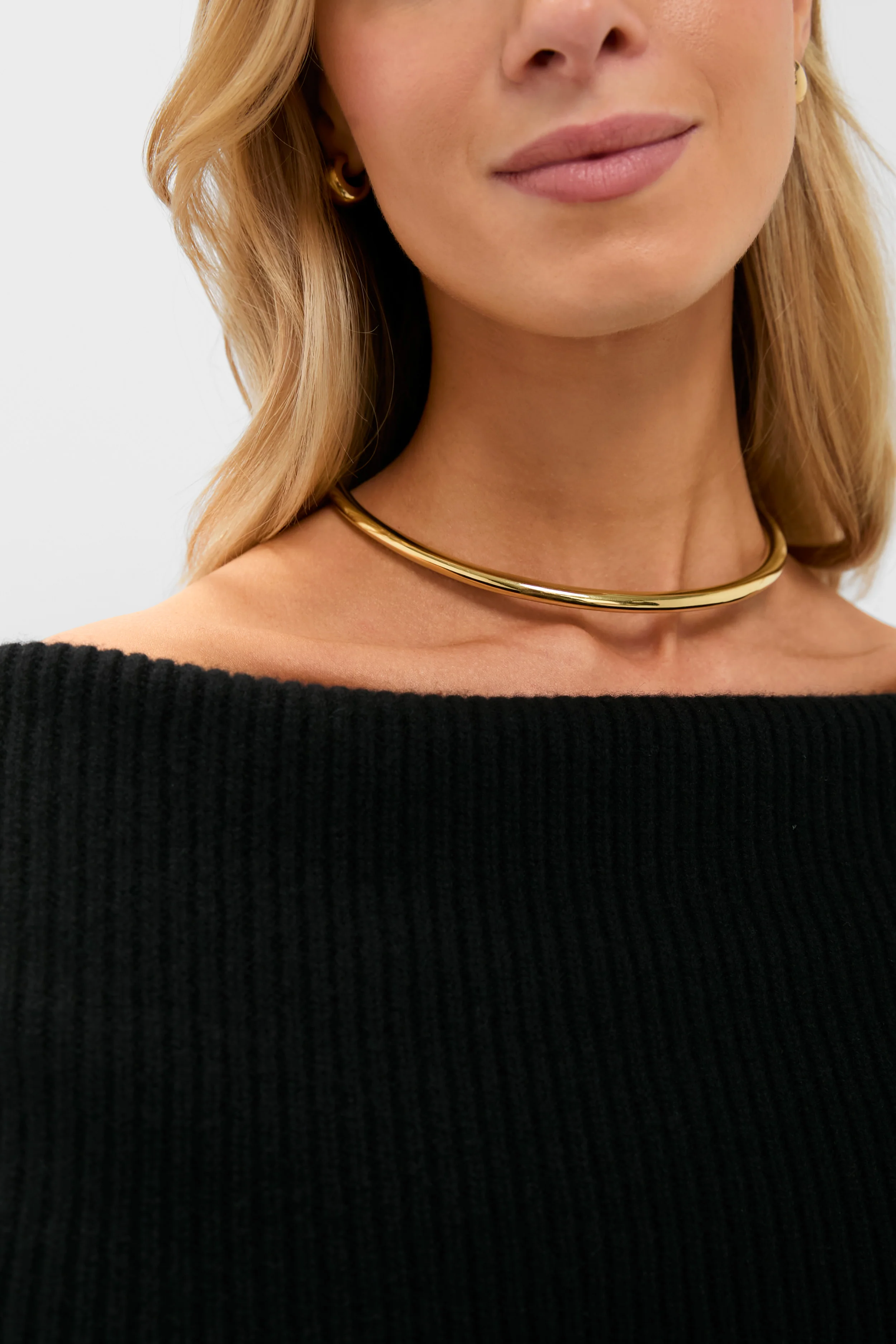 Black Off the Shoulder Sampson Sweater - Image 5