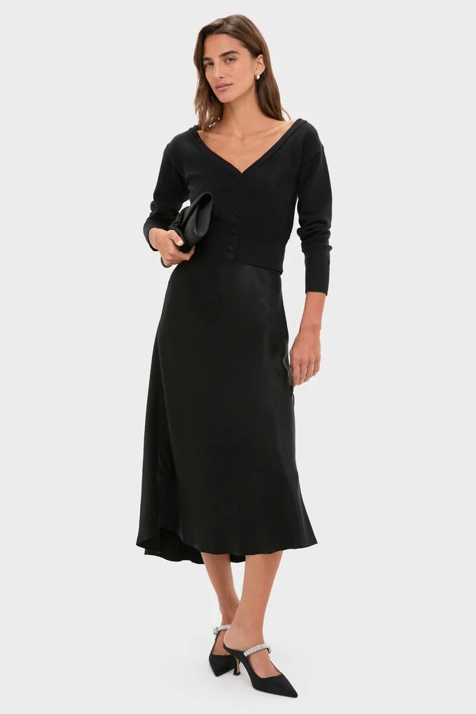 Black Off the Shoulder Stevens Sweater - Image 2
