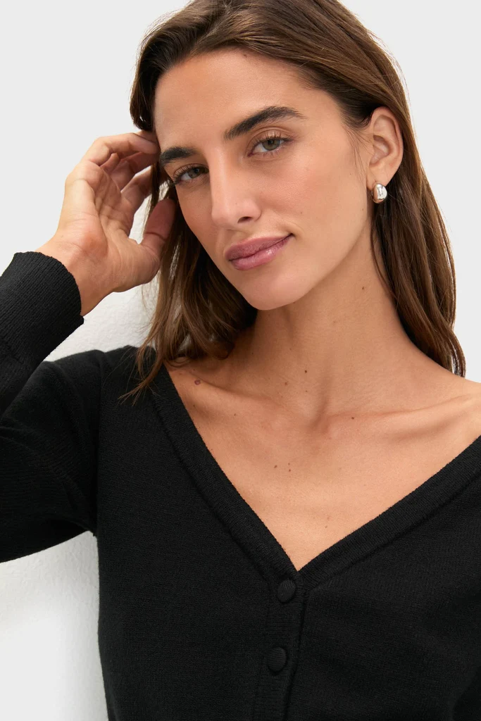 Black Off the Shoulder Stevens Sweater - Image 5