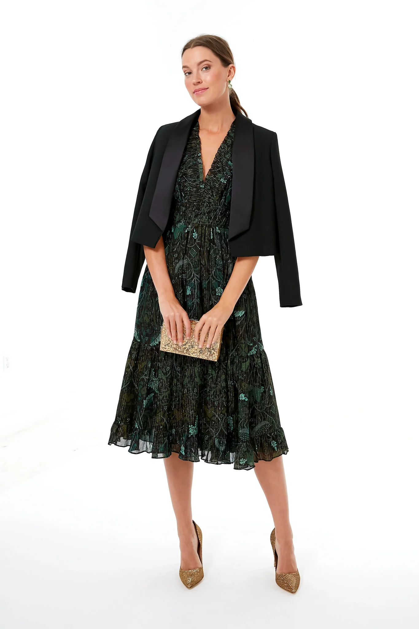 Black Otto Cropped Tuxedo Jacket - Image 6