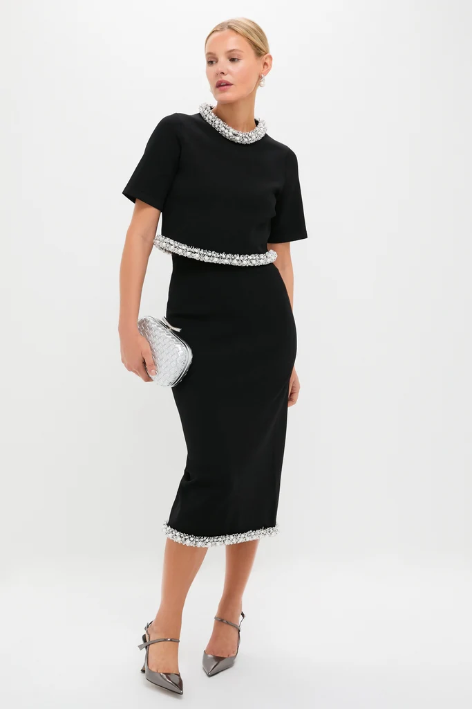 Black Ozelle Short Sleeve Crewneck Top - Image 2