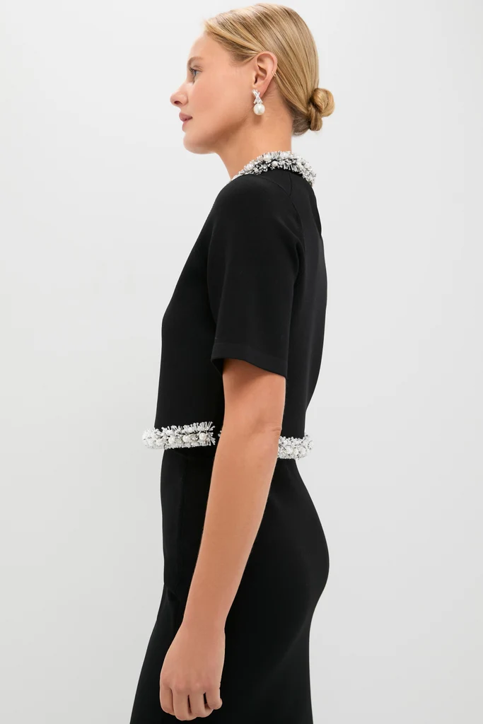Black Ozelle Short Sleeve Crewneck Top - Image 3