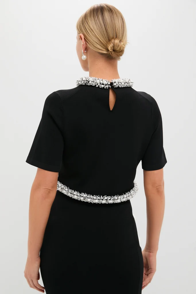 Black Ozelle Short Sleeve Crewneck Top - Image 4