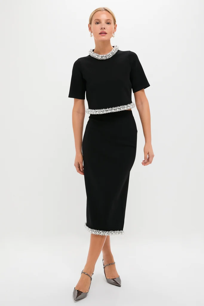 Black Ozelle Short Sleeve Crewneck Top - Image 6