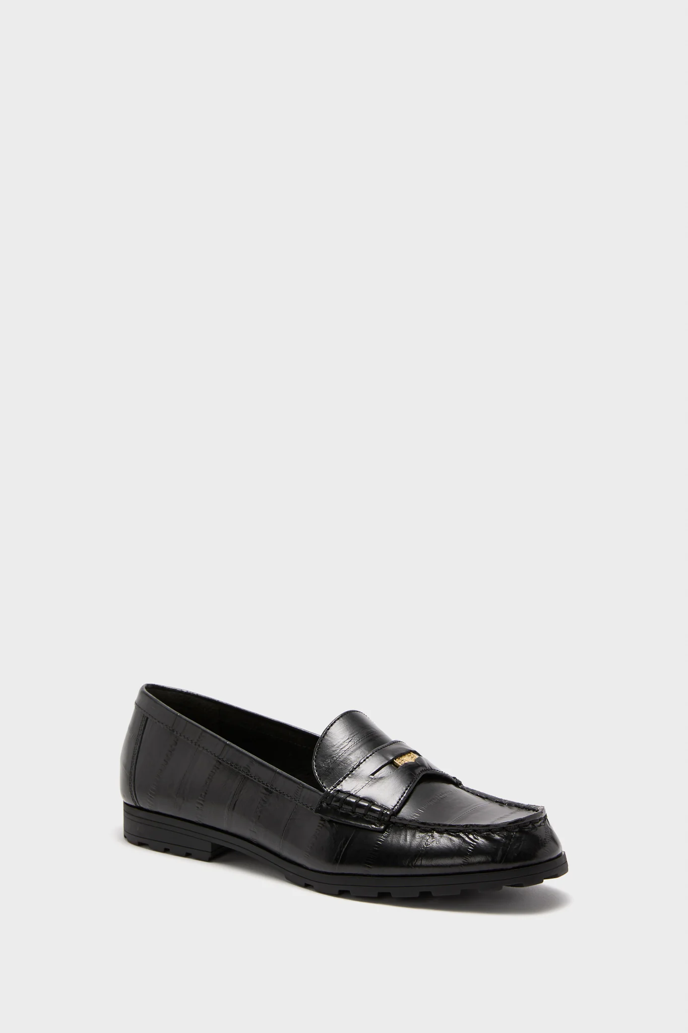 Black Penny Lug Loafers - Image 3