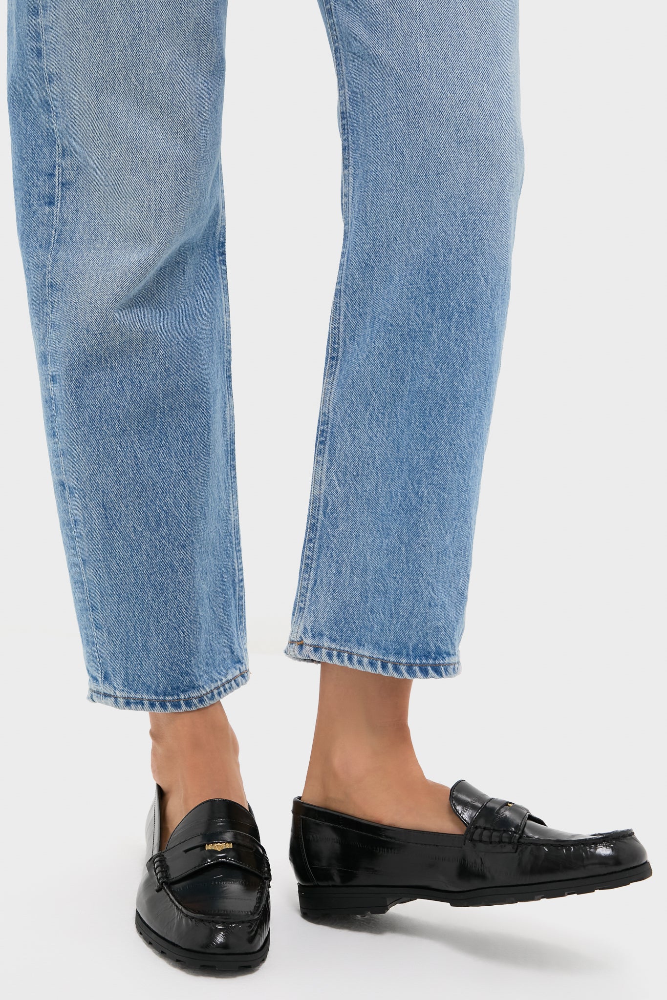 Black Penny Lug Loafers - Image 4