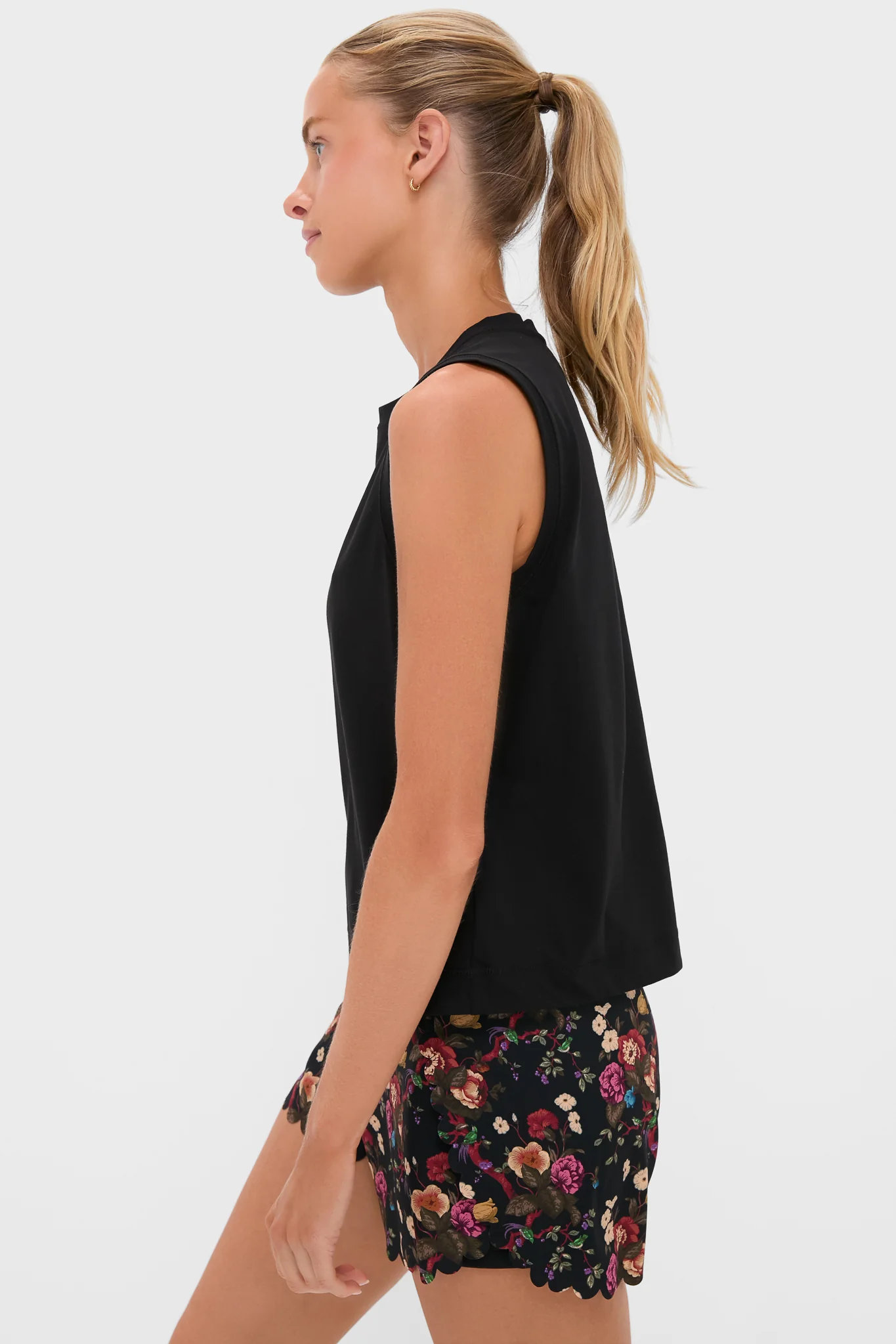 Black Performance Cotton Sasha Tank - Image 3