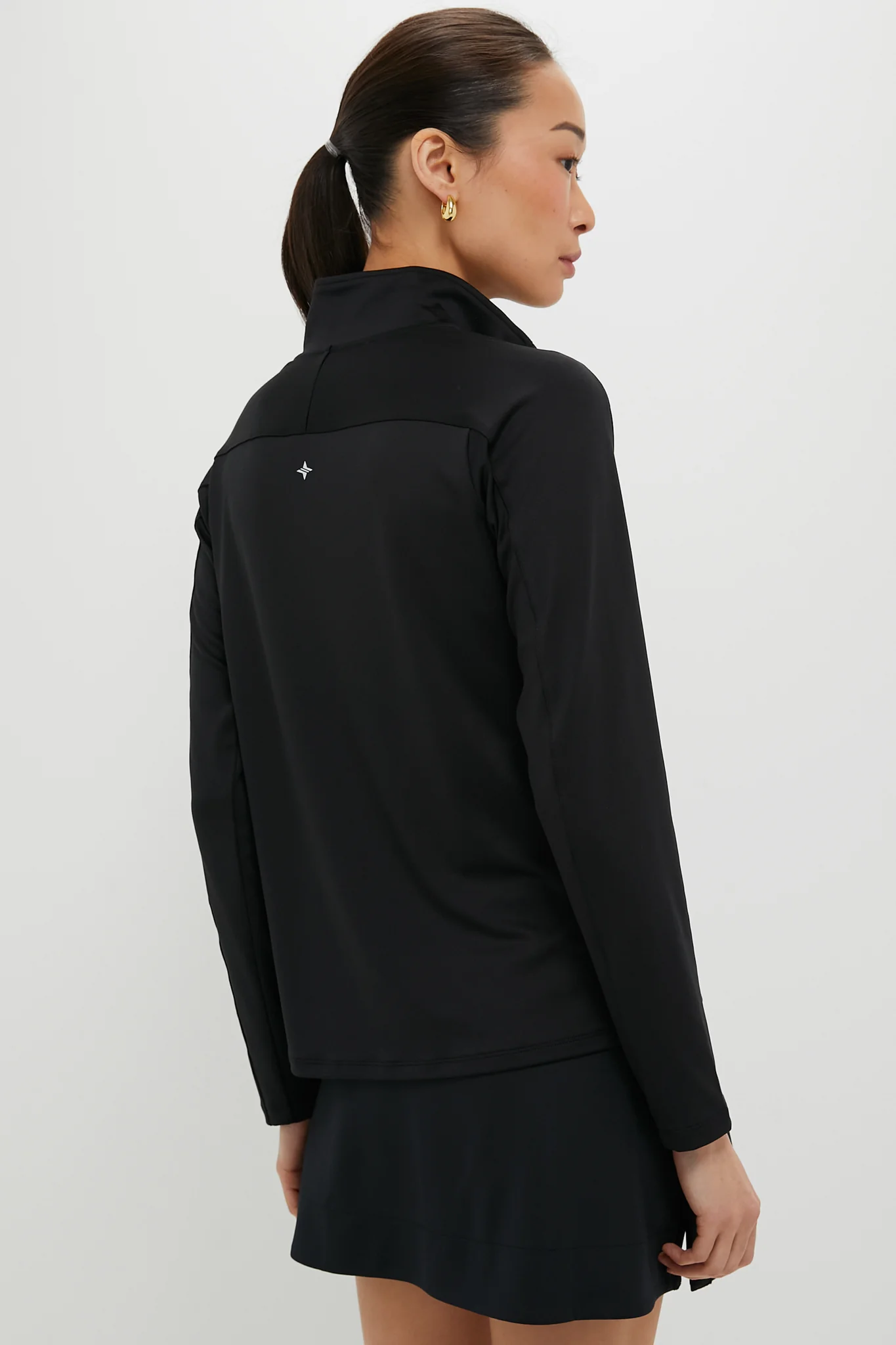 Black Performance Jersey Carver Quarter Zip Tee - Image 4