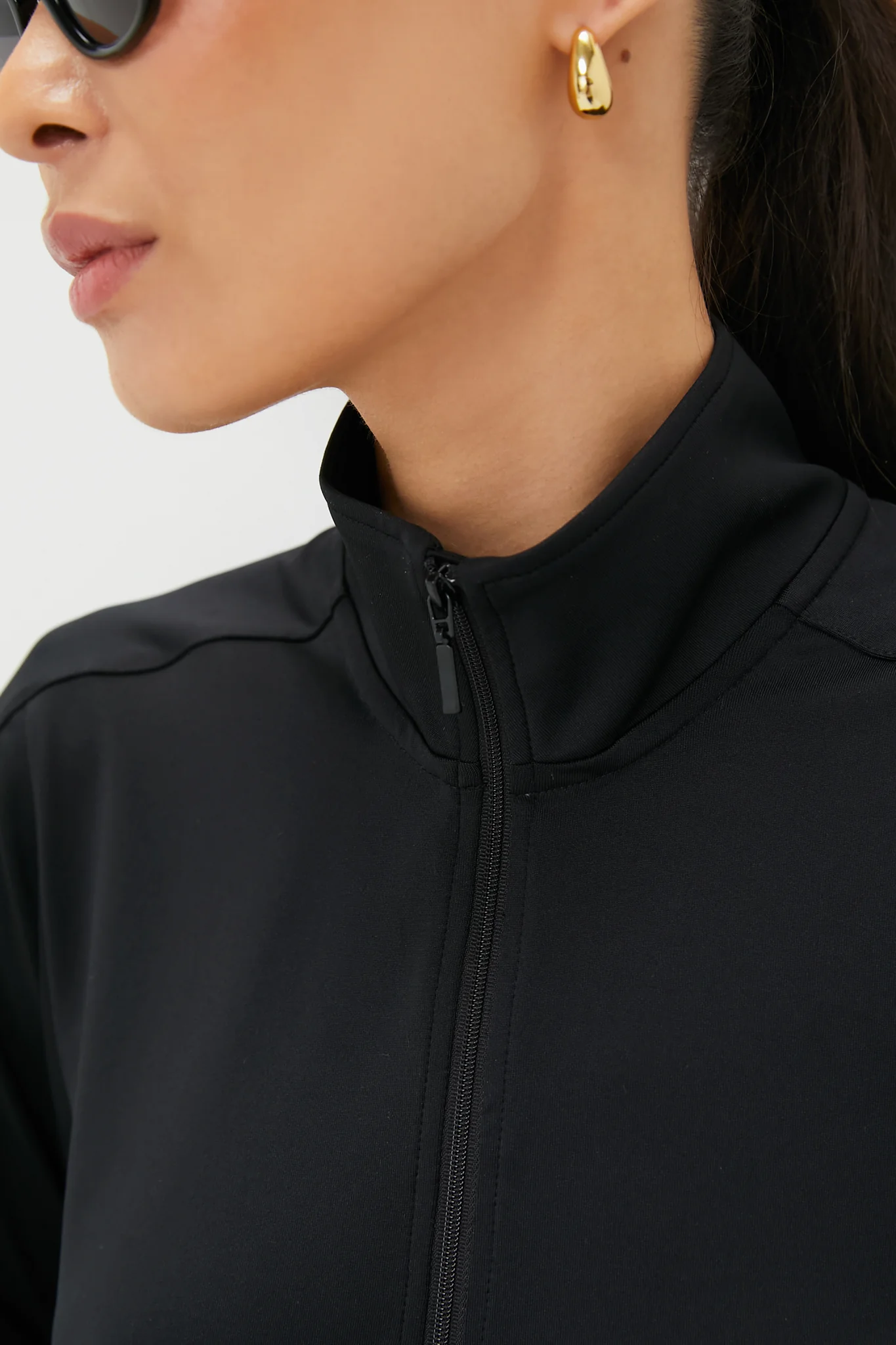 Black Performance Jersey Carver Quarter Zip Tee - Image 5